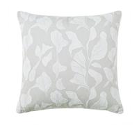 DRW Cojin Cuadrado de Poliester y algodón Decorado con Relleno en Beige y Blanco 12x45x45 cm