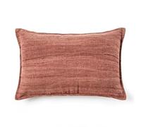 DRW Cojin Rectangular de Tela y algodón con Relleno en Burdeos 12x50x30 cm