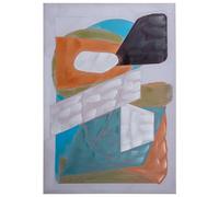 DRW Cuadro Lienzo Rectangular Abstracto Pintado a Mano un 40% 120x80x3 cm
