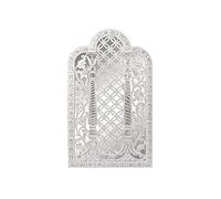 DRW Decoración de Pared en MDF con Forma de Ventana en Blanco Envejecido 90x3x153cm