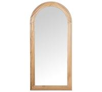 DRW Espejo de Pared con Forma de Ventana Madera Natural 80x3x171 cm