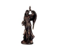 DRW Figura Arcangel San Uriel Bronce Resina Pintado a Mano 13 cm