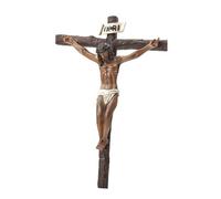 DRW Figura Cristo de la Buena Muerte Cristo de Mena de Resina Pintado a Mano de 22 cm