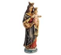 DRW Figura de la Virgen Auxiliadora de Resina Pintada a Mano 32 cm