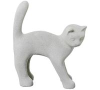 DRW Figura de un Gato de pie de Ceramica en Gris Arena 34x30x12 cm