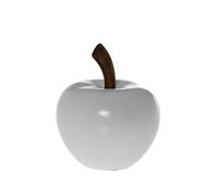 DRW Figura de una Manzana de cerámica Blanca ø25x35cm