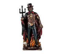 DRW Figura Exu orisha deidad de comunicación y transformación de Resina Pintado a Mano 15x15x30 cm