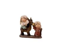 DRW Figura Huida a Egipto Infantil Resina Pintada a Mano 8 cm