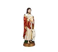 DRW Figura Jesus Buen Pastor Resina Pintado a Mano 30 cm