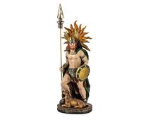 DRW Figura Lugh Dios Celta de la luz, la artesania y la Guerra de Resina Pintado a Mano de 20 cm