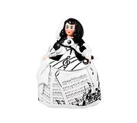 DRW Figura menina Resina con Notas Musicales 9 cm