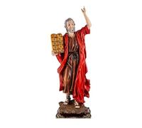 DRW Figura Moises con Las Tablas Resina Pintado a Mano 25 cm