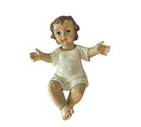 DRW Figura niño Jesus Vestido de Resina Pintado a Mano 24 cm