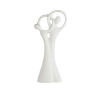 DRW Figura Pareja Enamorados cerámica Blanca 14.5x31x8 cm