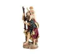 DRW Figura San Cristobal Resina Pintada a Mano 31 cm