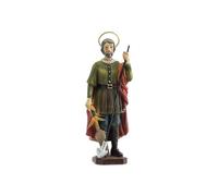 DRW Figura San Isidro Labrador Patron Madrid de Resina Pintado a Mano 4x3x11 cm