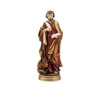 DRW Figura San Lucas Evangelista Resina Pintada a Mano 20 cm