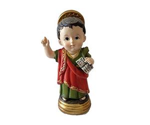 DRW Figura San Pancracio Infantil de Resina con Caja PVC con la Historia