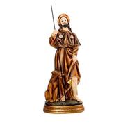 DRW Figura San Roque de Resina de 12 cm con Caja de PVC con la Historia