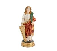 DRW Figura Santa Cecilia Resina Pintada a Mano 13 cm