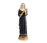 DRW Figura Santa Rita de Casia patrona de Las causas imposibles y de Las Mujeres maltratadas de Resina Pintada a Mano de 22 cm