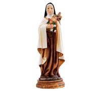 DRW Figura Santa Teresa de Courdec Maestra de Humildad y Vida Interior de Resina Pintada a Mano 4.5x4.5x15 cm