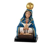 DRW Figura Virgen Altagracia Resina Pintada a Mano 22 cm