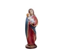 DRW Figura Virgen con niño en Brazos de Resina Pintada a Mano 5x4x15 cm