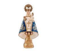 DRW Figura Virgen de Covadonga Azul de Resina Pintada a Mano 30 cm