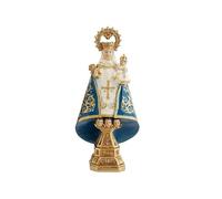 DRW Figura Virgen de Covadonga Azul Resina Pintada a Mano 22 cm