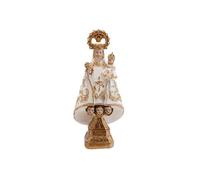 DRW Figura Virgen de Covadonga Beige Resina Pintada a Mano 12 cm