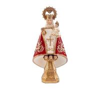 DRW Figura Virgen de Covadonga roja de Resina Pintada a Mano 30 cm