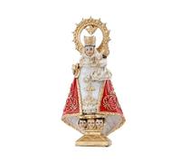 DRW Figura Virgen de Covadonga roja de Resina Pintada a Mano 9 cm