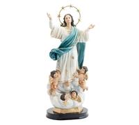 DRW Figura Virgen Inmaculada con Corona Resina Pintada a Mano 30 cm
