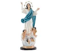 DRW Figura Virgen Inmaculada con Corona Resina Pintada a Mano 60 cm