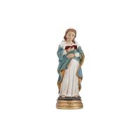 DRW Figura Virgen Maria Embarazada Resina Pintada a Mano 13 cm