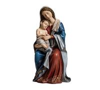 DRW Figura Virgen Maria sentada con niño en Las Rodillas 20x20x50 cm