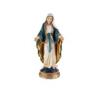 DRW Figura Virgen Milagrosa de Resina Pintada a Mano de 15 cm