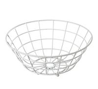 DRW Frutero Redondo de Metal en Blanco 28x28x12cm