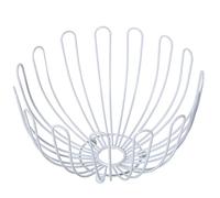 DRW Frutero Redondo de Metal en Blanco 30x19cm