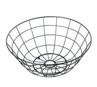 DRW Frutero Redondo de Metal en Negro 28x28x12cm