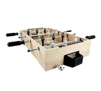 DRW Futbolin de sobremesa de Madera en Natural, Negro y Blanco 30x47x7 cm