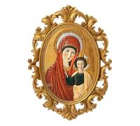DRW Icono para Colgar Virgen con niño Dorado 15x1x20 cm
