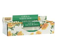 DRW Incienso Varilla Aroma Copal y Salvia Blanca Varilla 24 cm Copal & White Sage (90 Unidades) + estampita San Pancracio