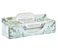 DRW Incienso Varilla Aroma Salvia Blanca Varilla 24 cm White Sage (90 Unidades) + estampita San Pancracio
