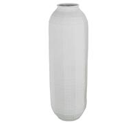 DRW Jarron de Suelo de Metal Blanco 77.5x25.5x25.5 cm