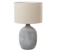 DRW Lampara de sobremesa de ceramica en crudo ø32x53 cm; Base:ø20,5x29,5 cm