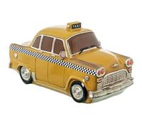 DRW Lampara de sobremesa Taxi de poliresina Amarillo, Blanco y Negro 13x24x12 cm