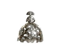 DRW Menina Plateada con Vestido de Mariposas de Resina 16x9x18.5 cm - Modelo A pequeño