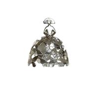 DRW Menina Plateada con Vestido de Mariposas de Resina 16x9x18.5 cm - Modelo B pequeño